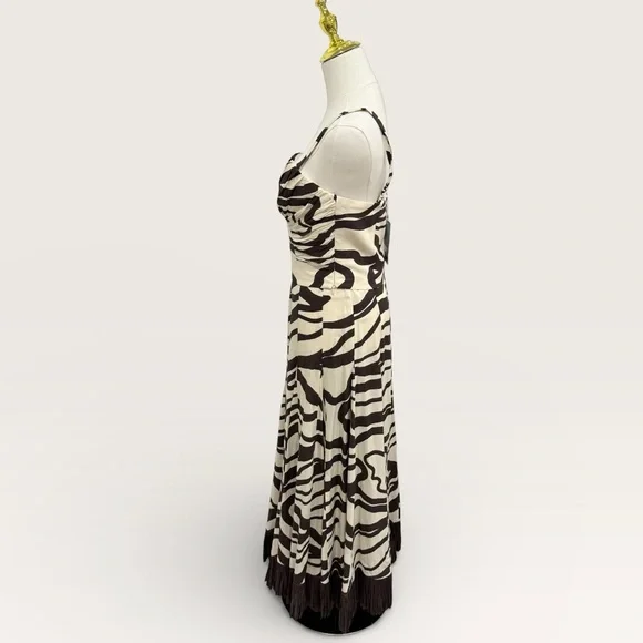 Antonio Melani MG Style Somers Linen Blend Swirl Pattern Maxi Raffia Skirt Set - Picture 12 of 16